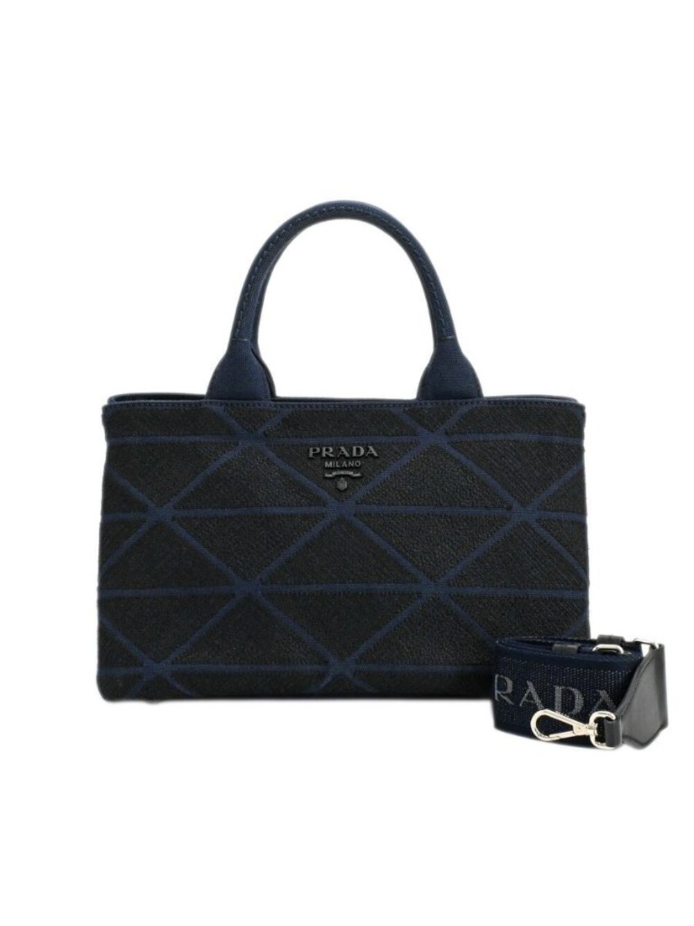 Prada Handbag Canapa Triangle Tote